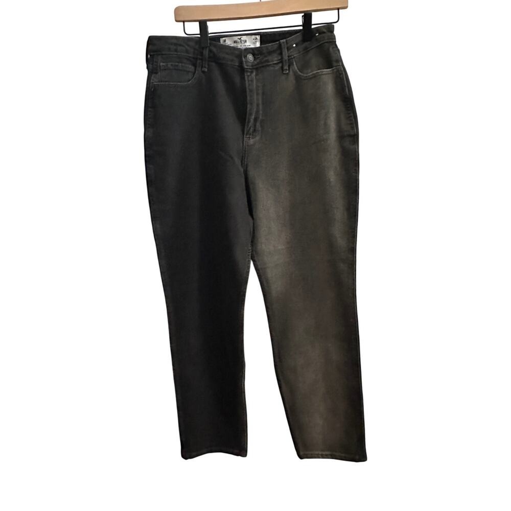 Hollister Women's Black Curvy High Rise Mom Jeans Size 9R Stretch Denim